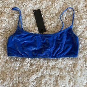 Triangl Blue Velvet Bikini Top